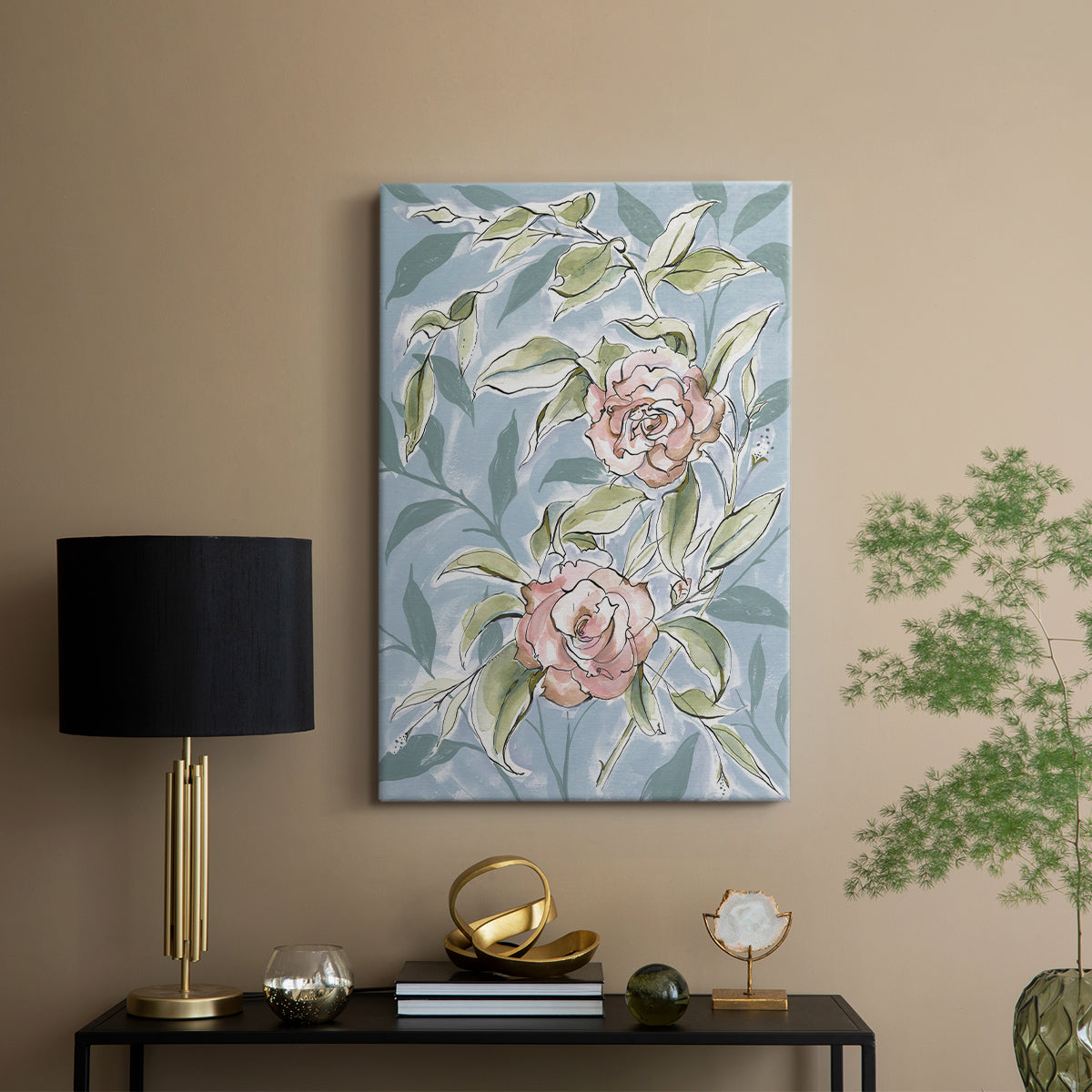 Faded Camellias II - Canvas Art Print
