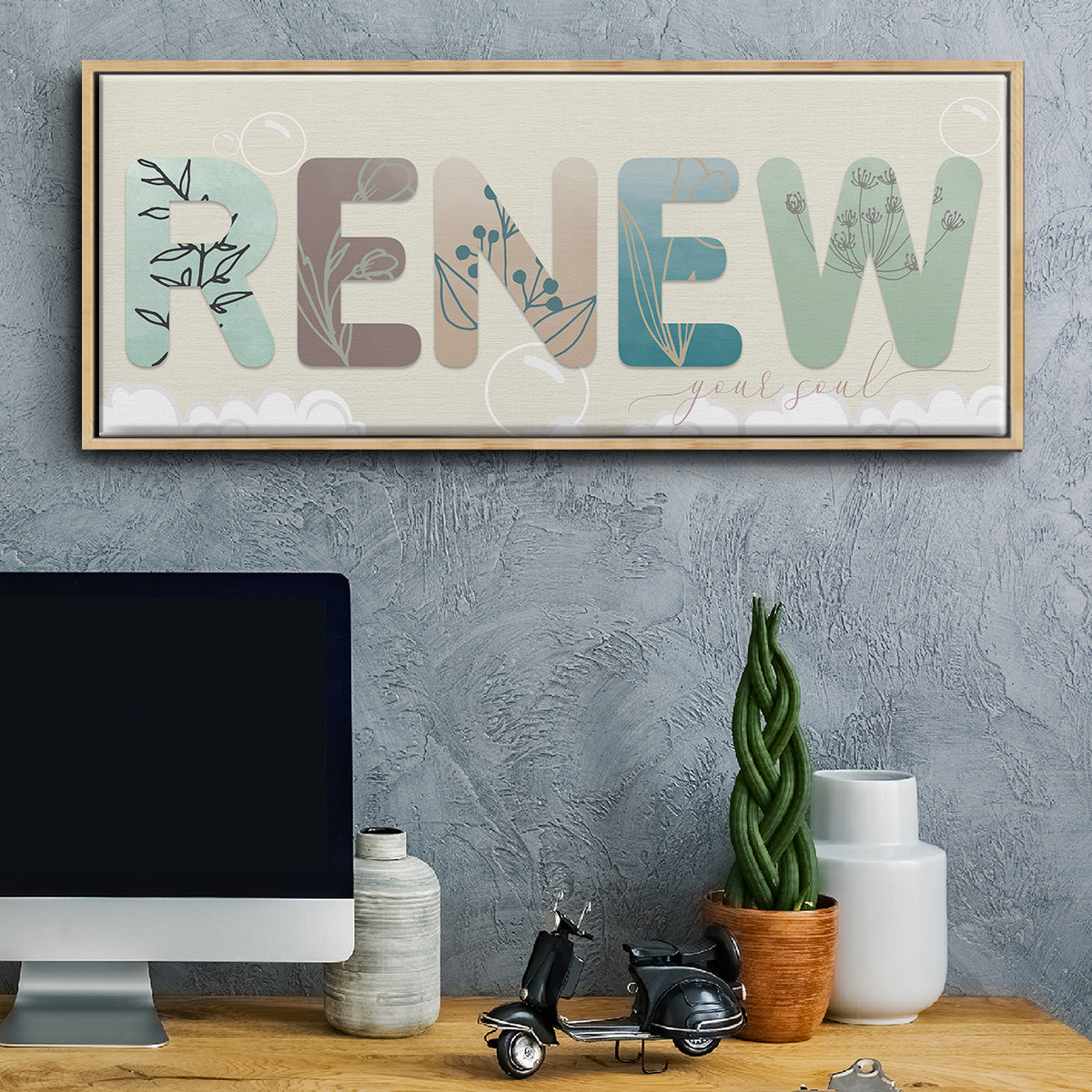 Renew Your Soul - Floater Framed Canvas Print
