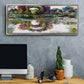 Rose Flowered Arches at Giverny, 1913 - Floater Framed Canvas Print