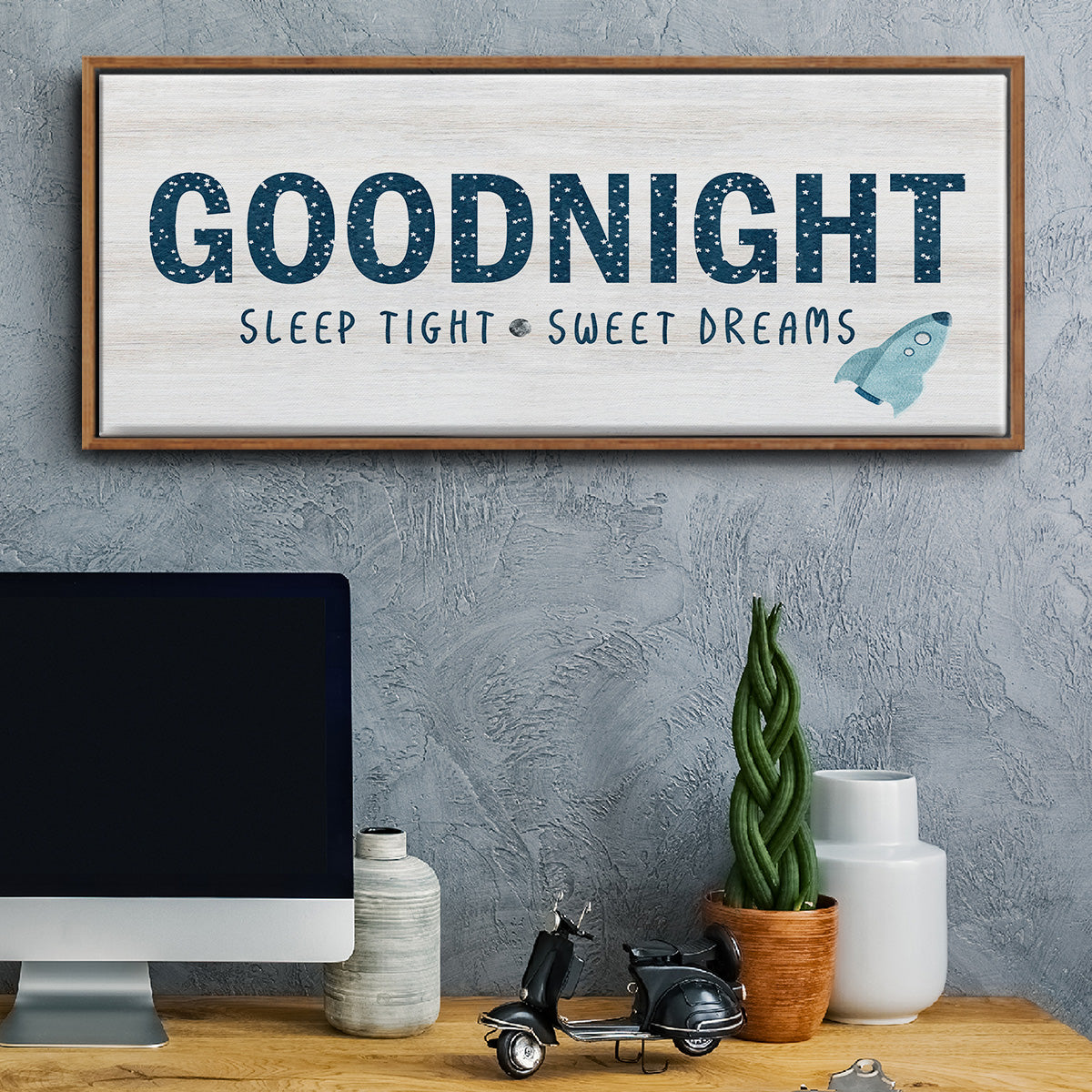 Sleep Tight Sweet Dreams - Floater Framed Canvas Print
