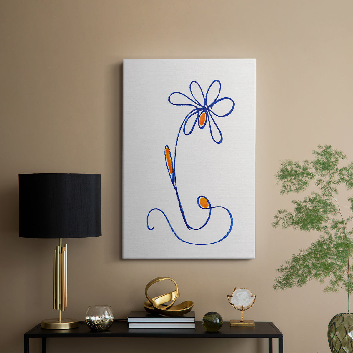 Wobbly Blooms II - Canvas Art Print