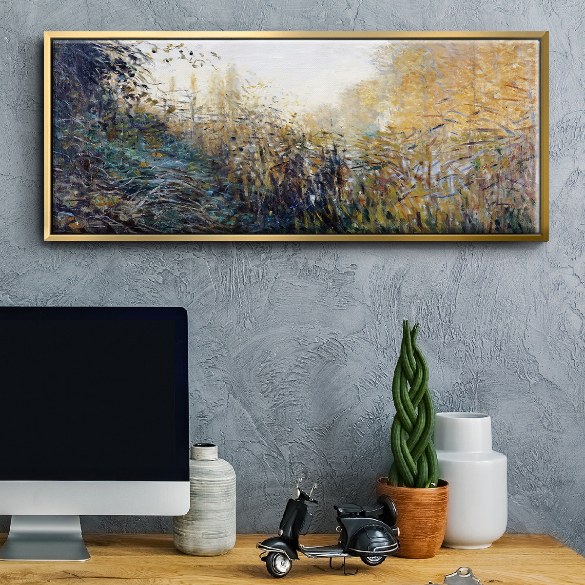 The Reeds (Study), 1876 - Floater Framed Canvas Print