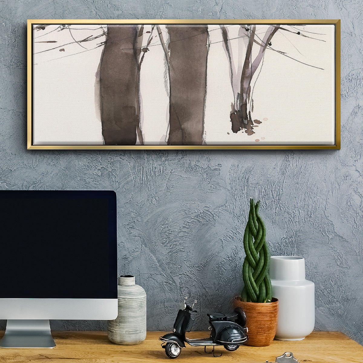 Under the Winter Tree II - Floater Framed Canvas Print