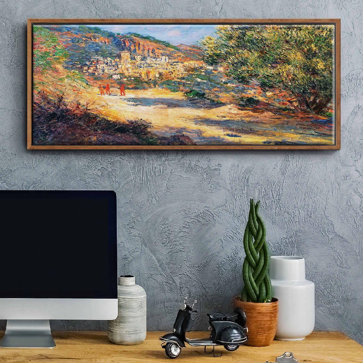 The Road to Monte Carlo, 1883 - Floater Framed Canvas Print