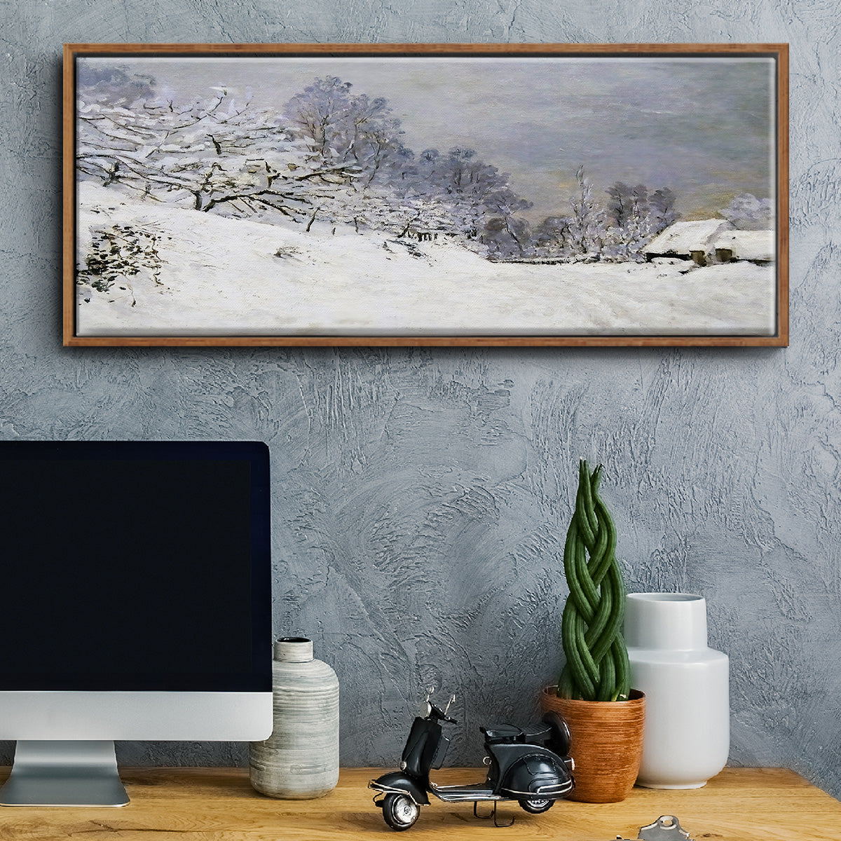 The Road in Front of Saint - Floater Framed Canvas Print