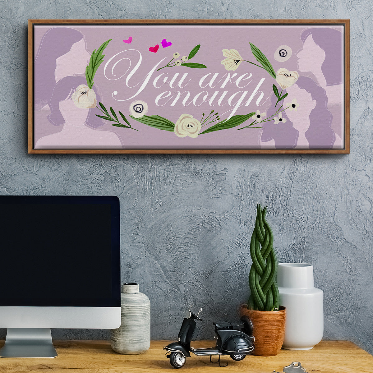 Happy Galentine's Day Collection D - Floater Framed Canvas Print