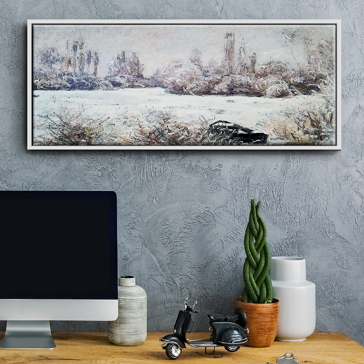 The Frost, 1880 - Floater Framed Canvas Print