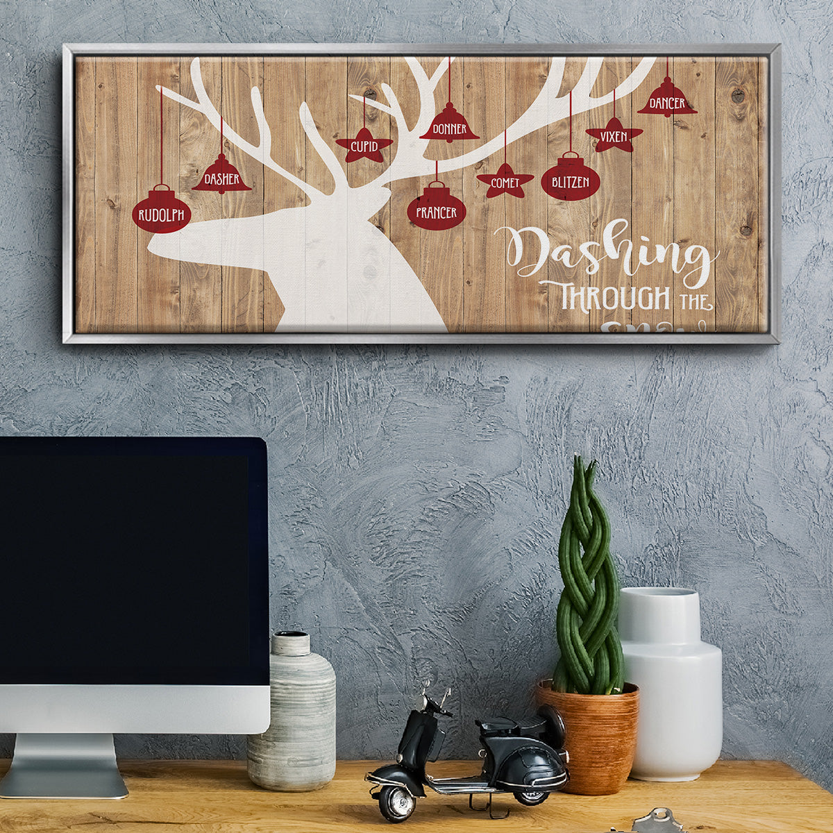 Dashing Through The Snow - Floater Framed Canvas Print