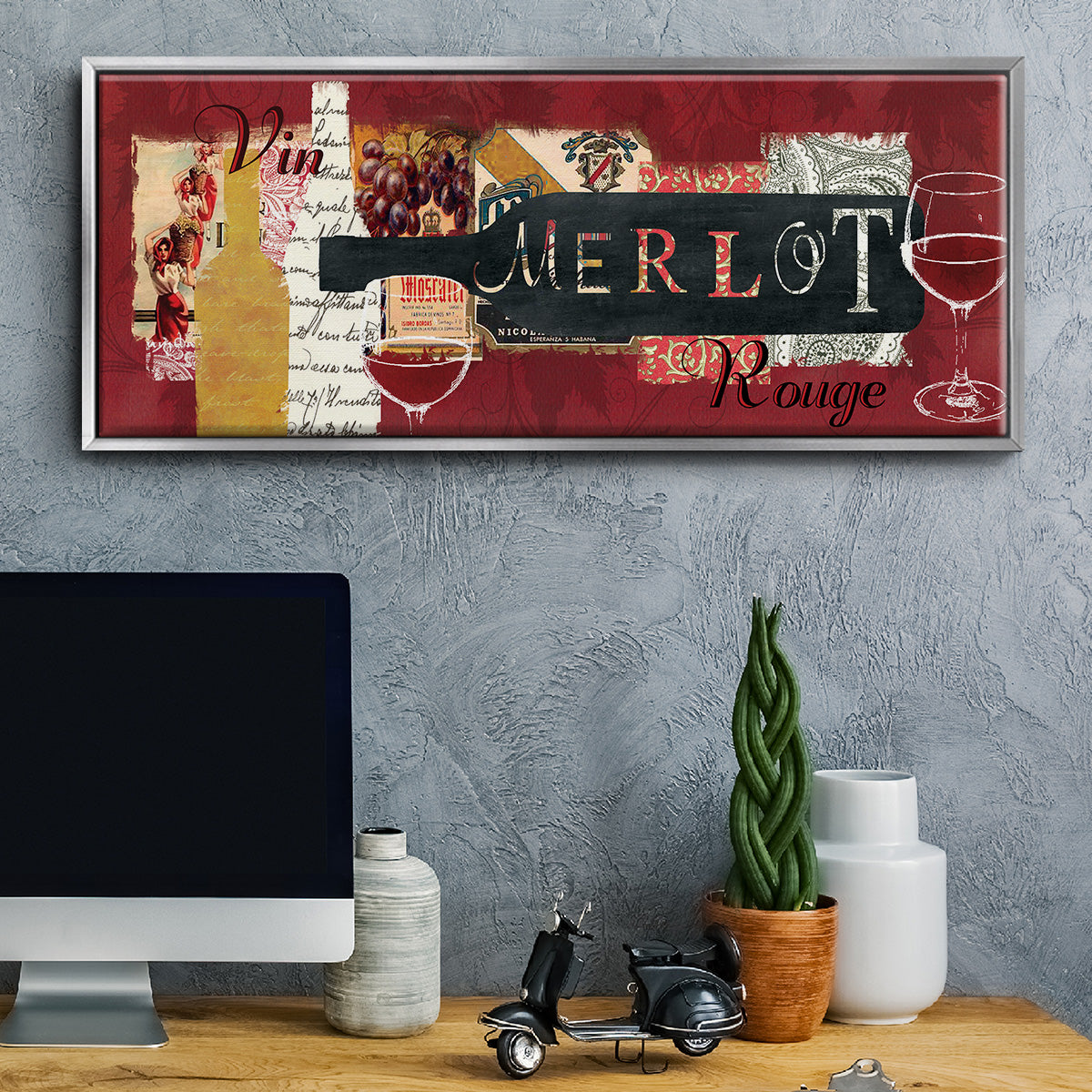 Merlot - Floater Framed Canvas Print