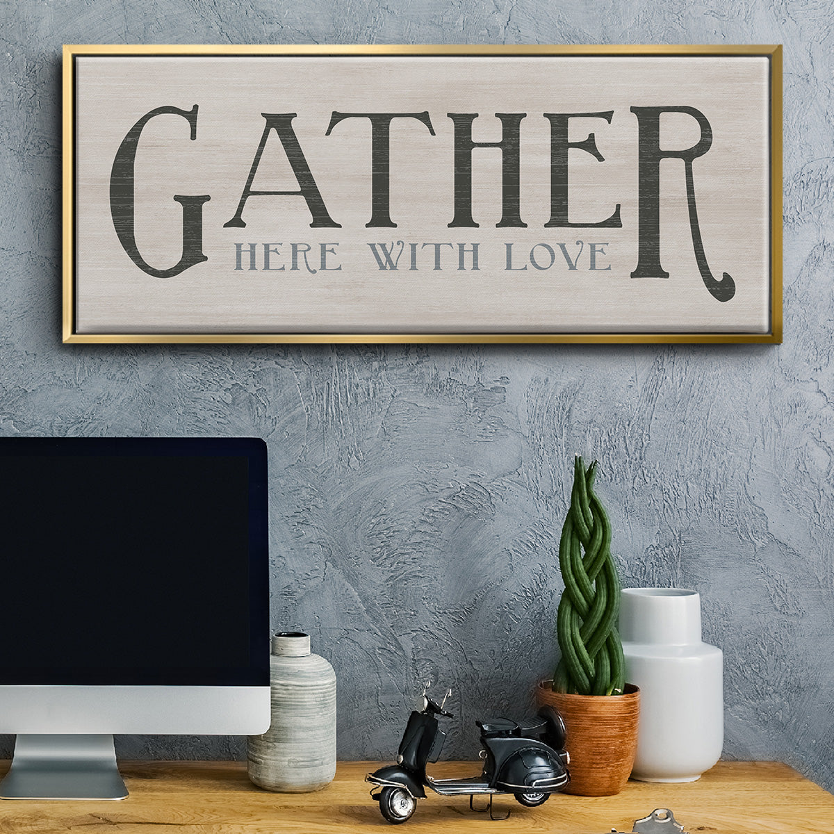 Gather Here With Love - Floater Framed Canvas Print