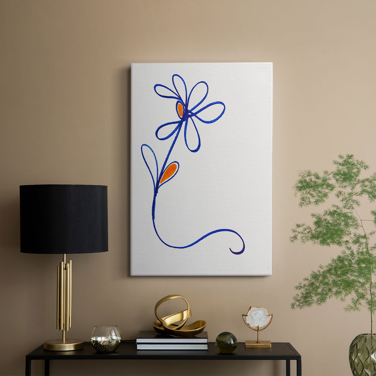 Wobbly Blooms I - Canvas Art Print