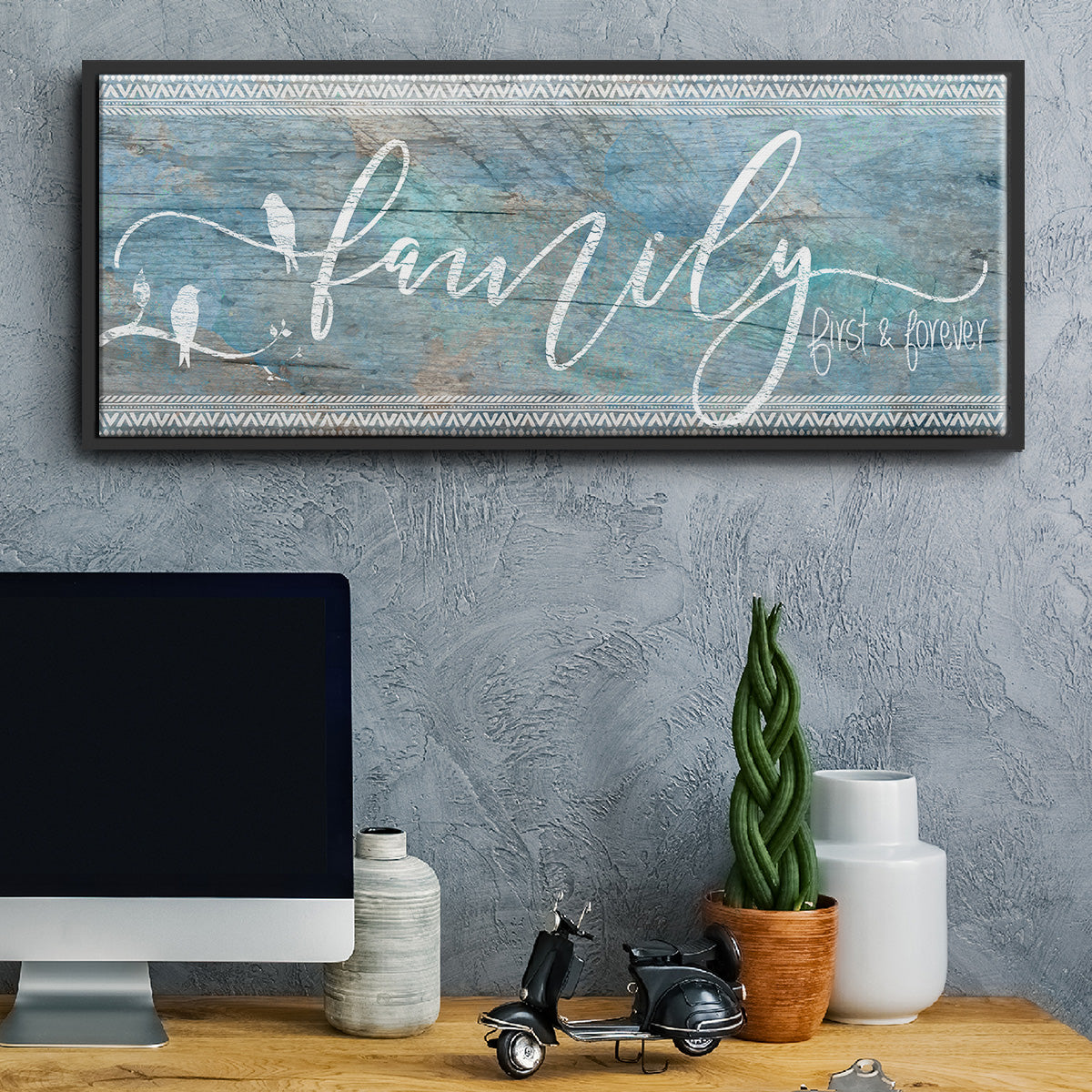 Family First - Floater Framed Canvas Print