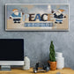 Santa Peace - Floater Framed Canvas Print