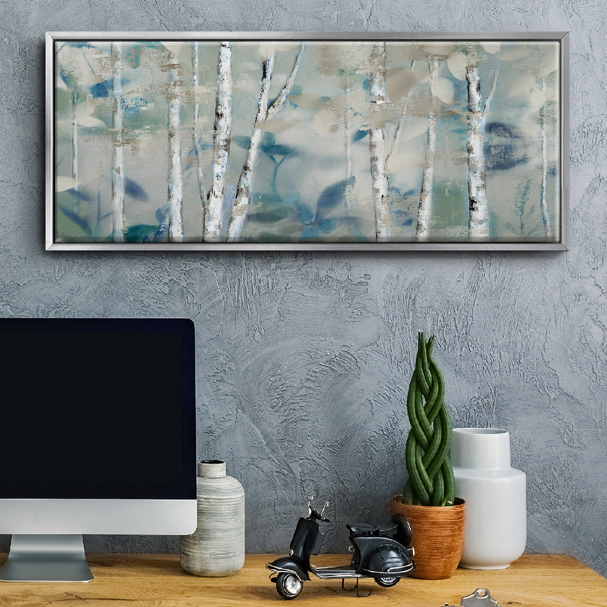 Zen Forest I - Floater Framed Canvas Print