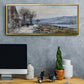 The Seine at Lavacourt, Effect of Snow, 1879 - Floater Framed Canvas Print