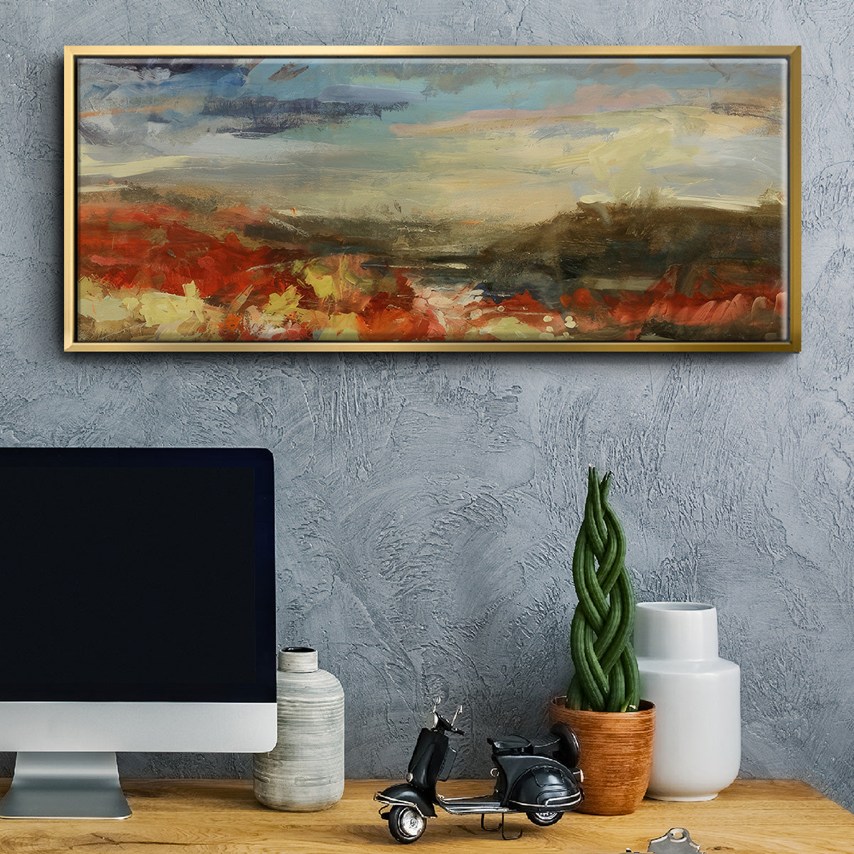 Landscape Study - Floater Framed Canvas Print