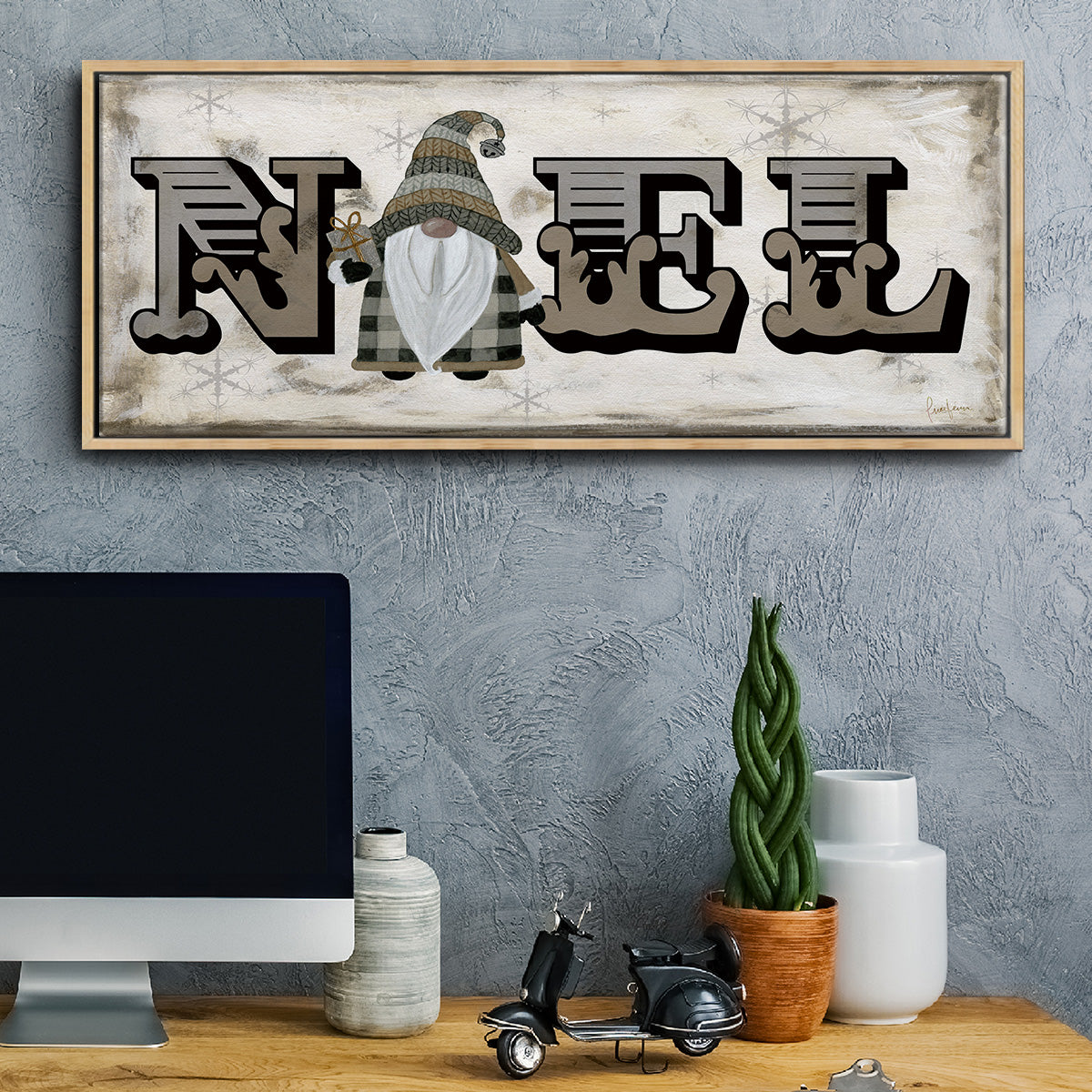 Winter Wonderland Friend Noel - Floater Framed Canvas Print