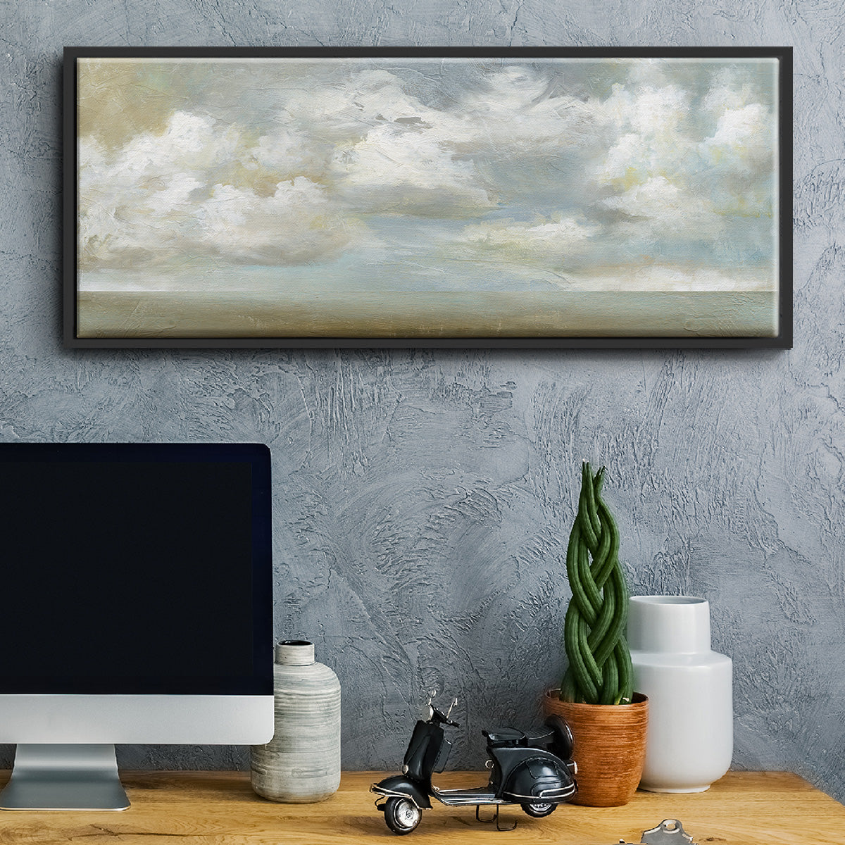 Cloudscape Vista III - Floater Framed Canvas Print