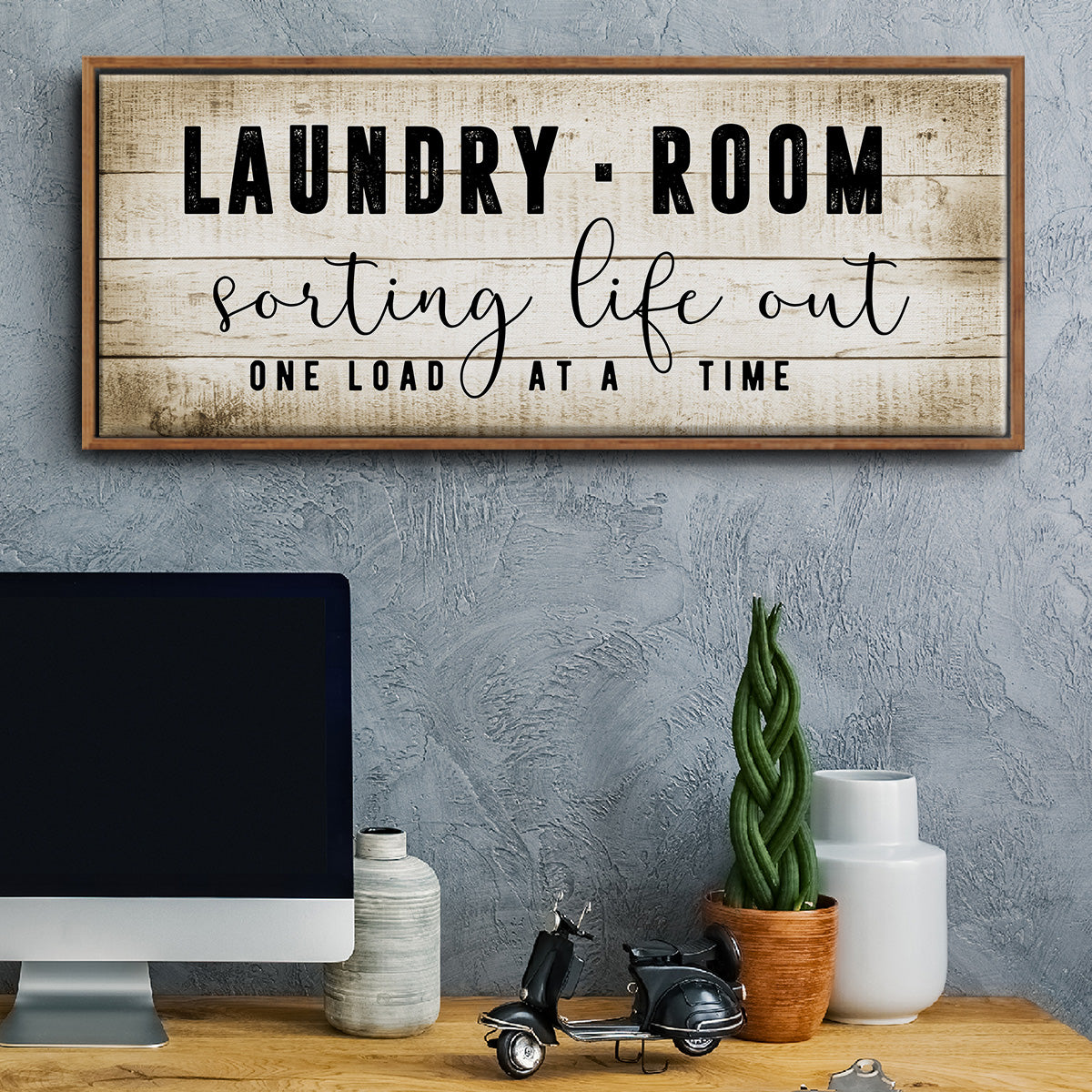 Laundry Room - Floater Framed Canvas Print