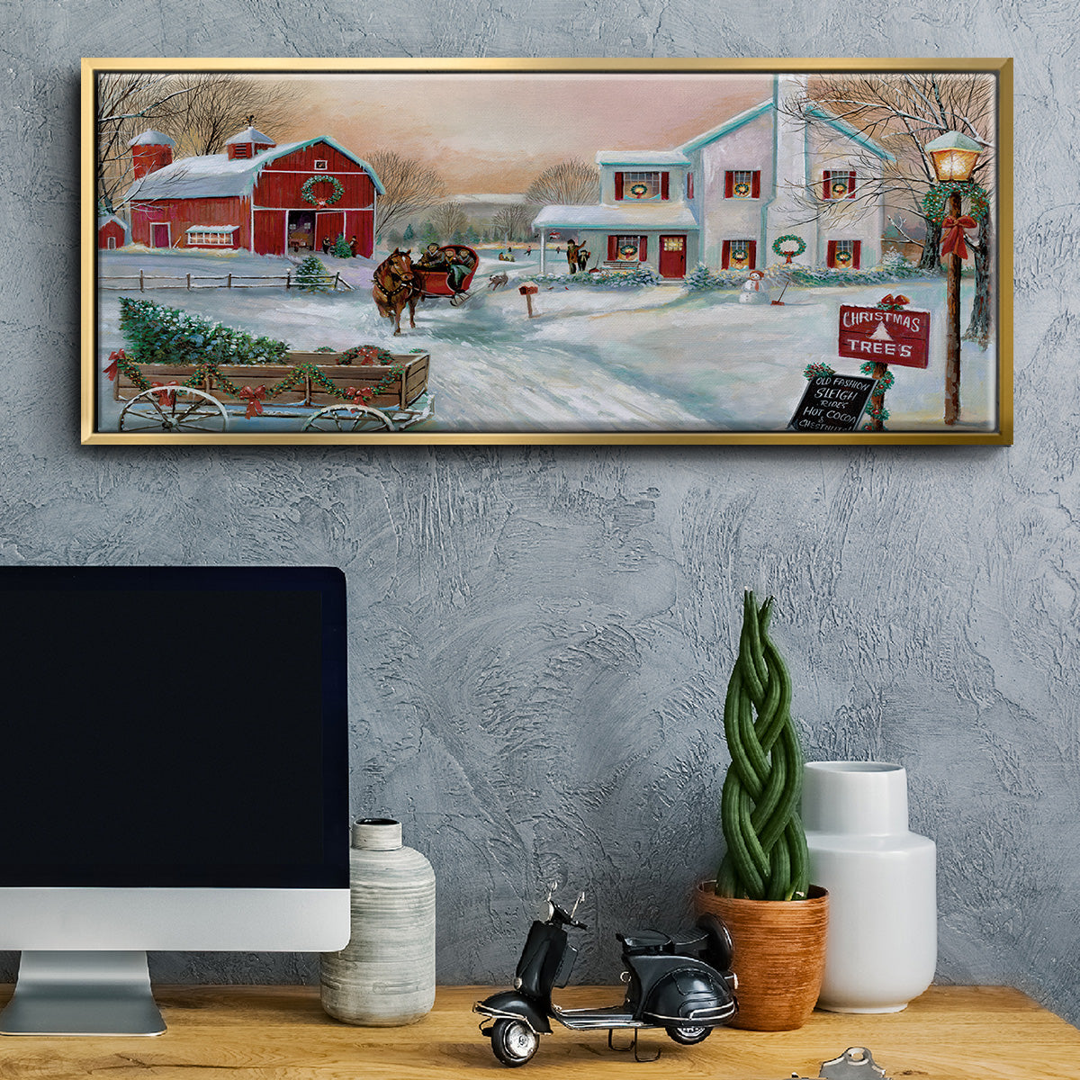 Christmas Tree Farm - Floater Framed Canvas Print