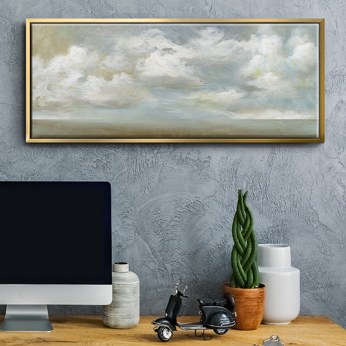 Cloudscape Vista III - Floater Framed Canvas Print
