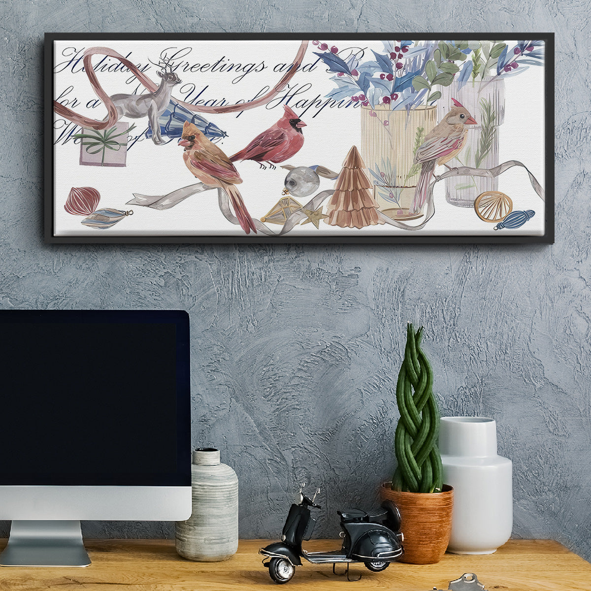 Warm Wishes Collection D - Floater Framed Canvas Print
