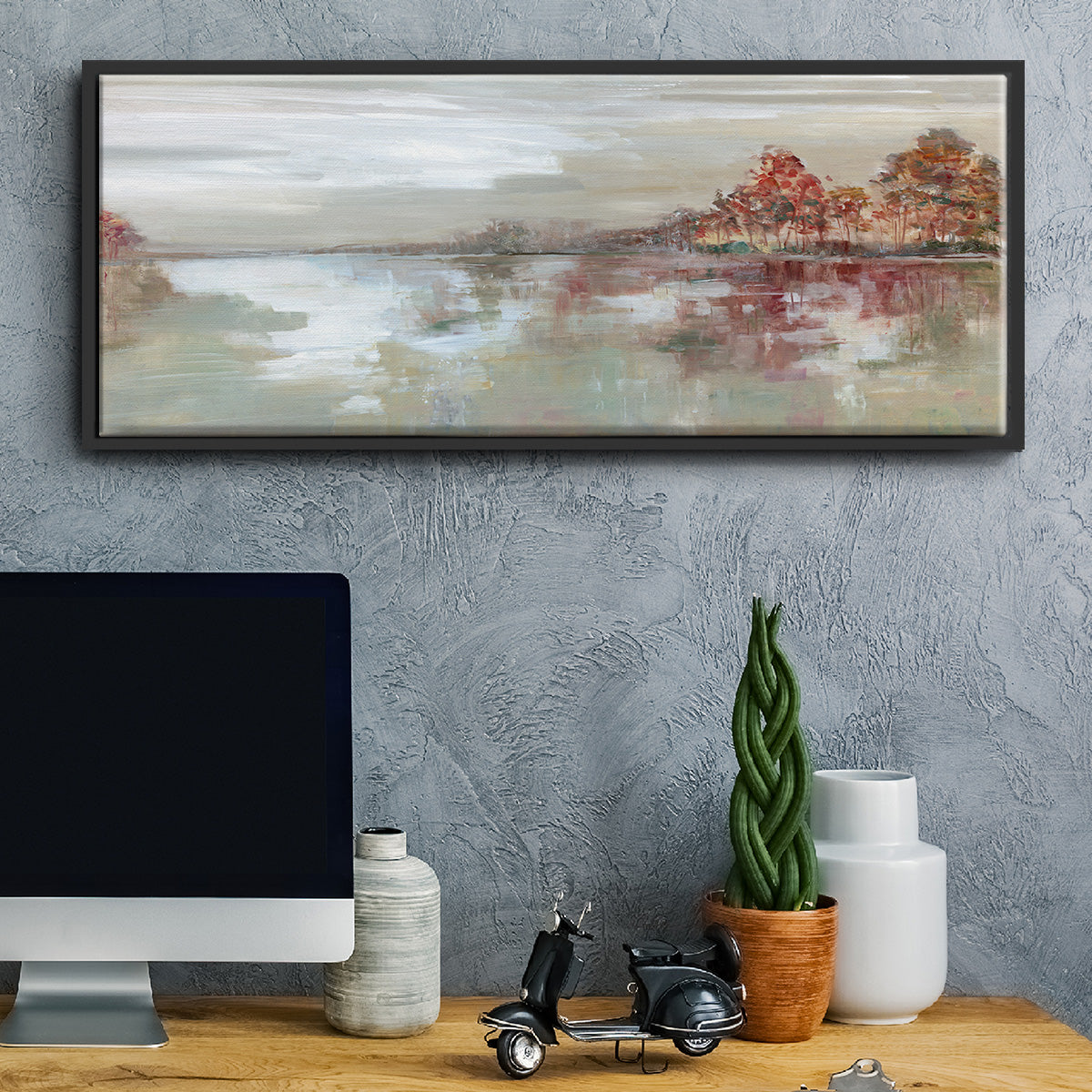 Scenic Sunrise - Floater Framed Canvas Print