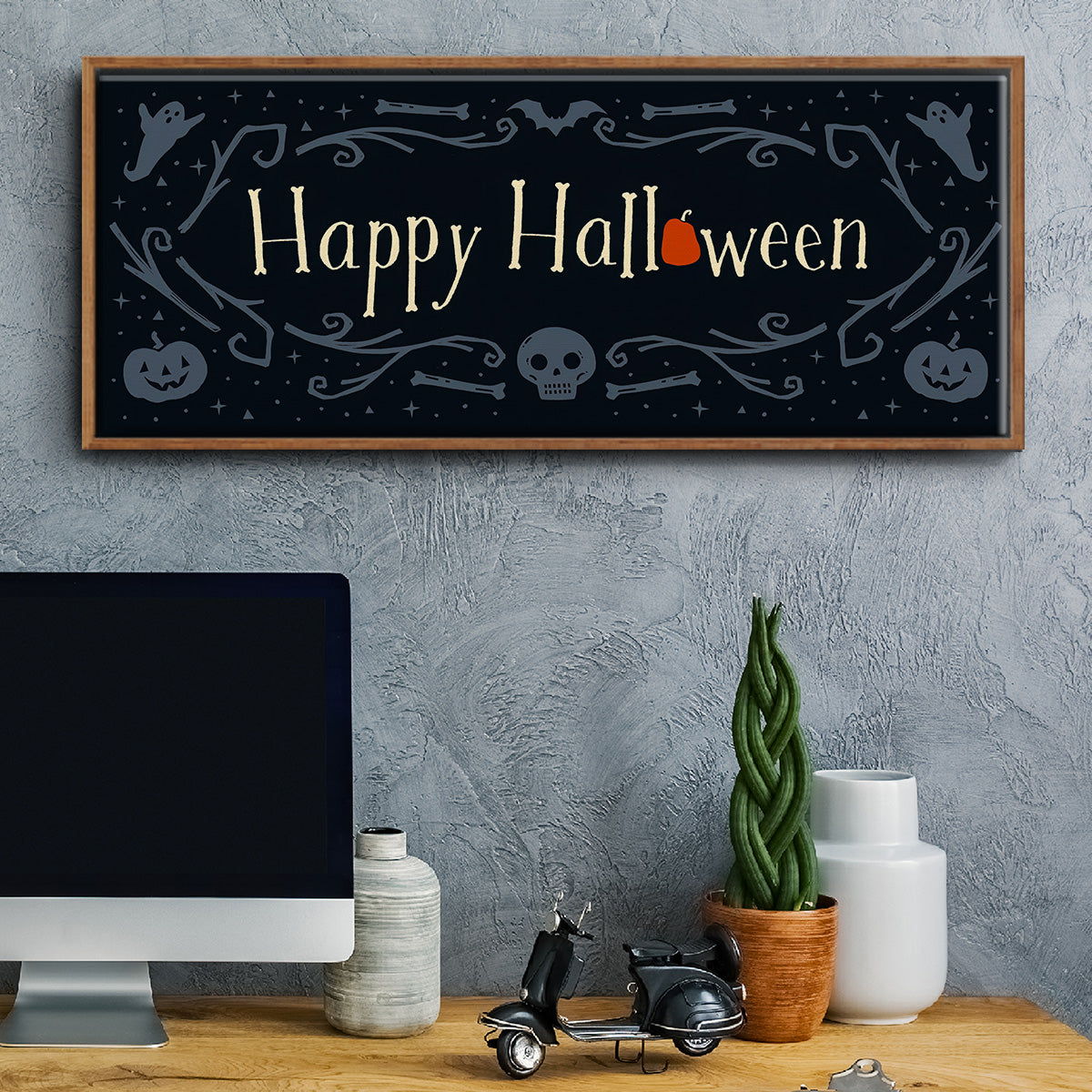 Skeleton Crew Collection D - Floater Framed Canvas Print