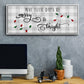 Buffalo Check Merry - Floater Framed Canvas Print