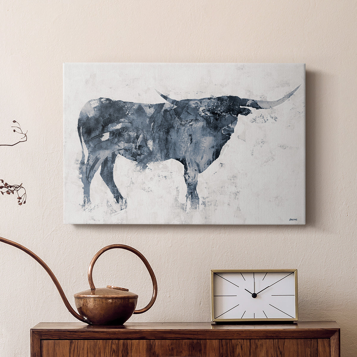 Long Horn - Canvas Art Print