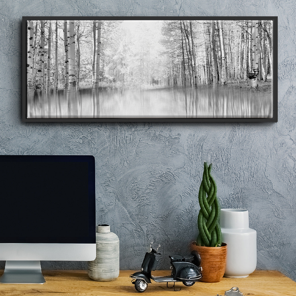 Aspen Reflection - Floater Framed Canvas Print