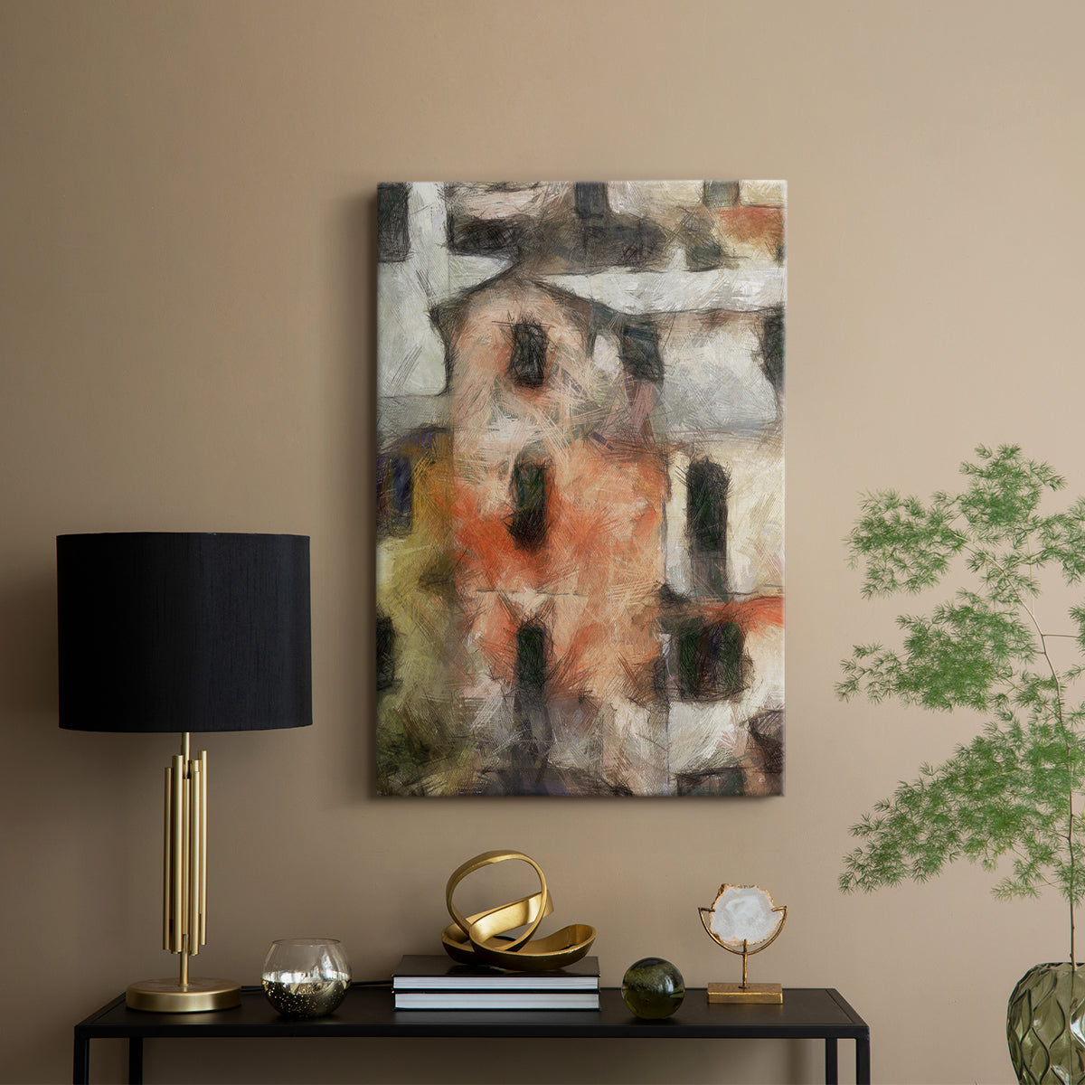 Stacked Houses IV - Canvas Art Print