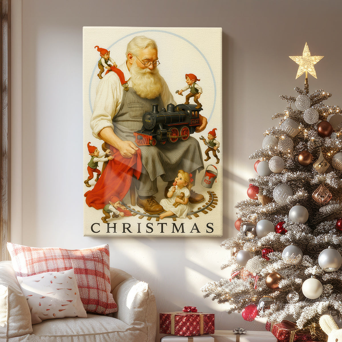 Gilded Icicles Square - Canvas Art Print