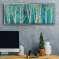 Birch on Blue - Floater Framed Canvas Print