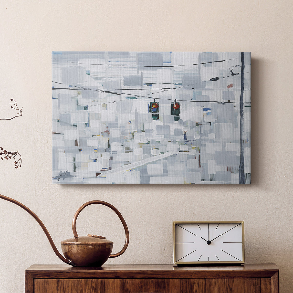 Stop on White - Canvas Art Print
