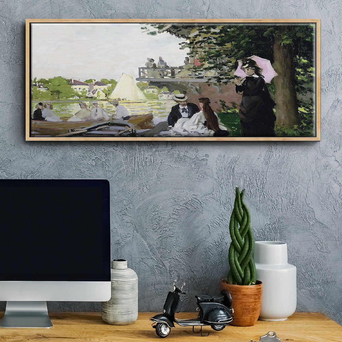Garden House on the Zaan, Zaandam, 1871 - Floater Framed Canvas Print