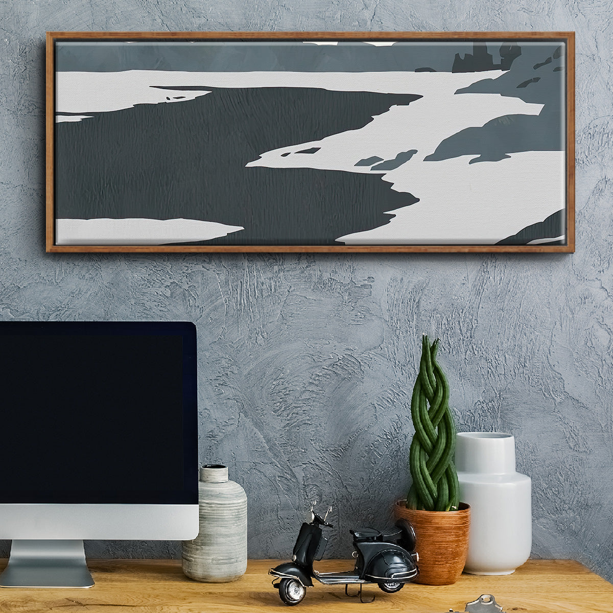 Cutter Island IV - Floater Framed Canvas Print