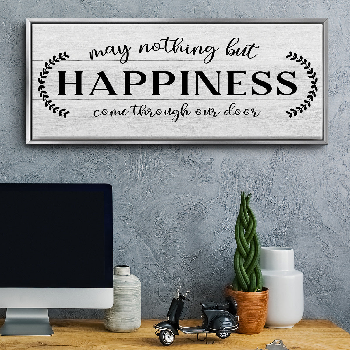 Through Our Door - Floater Framed Canvas Print