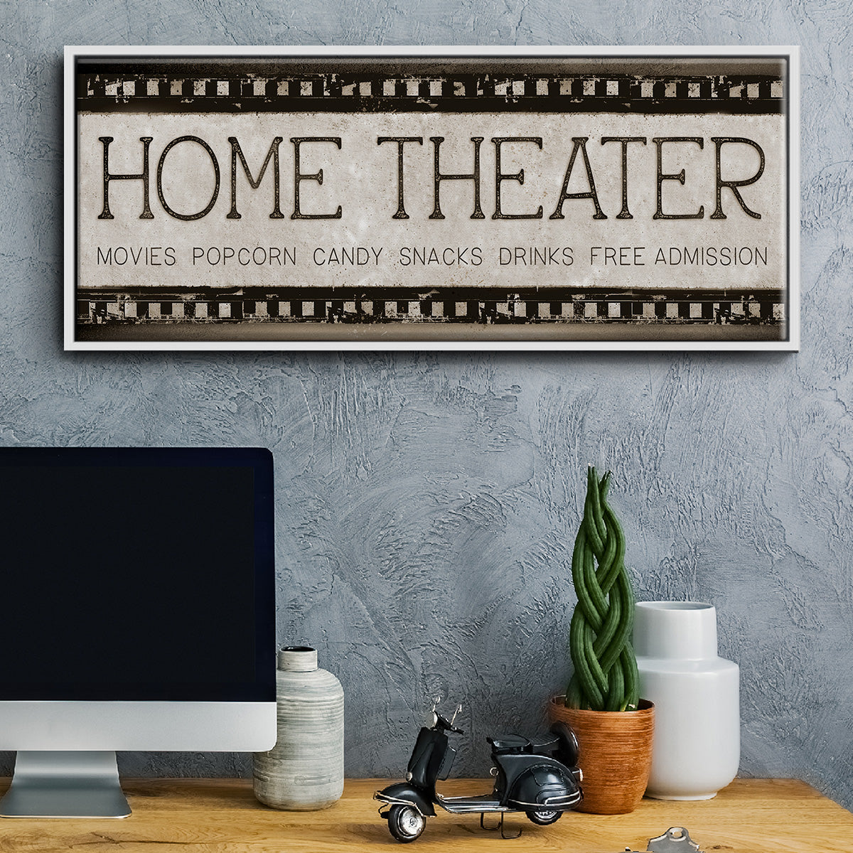 Home Theater - Floater Framed Canvas Print