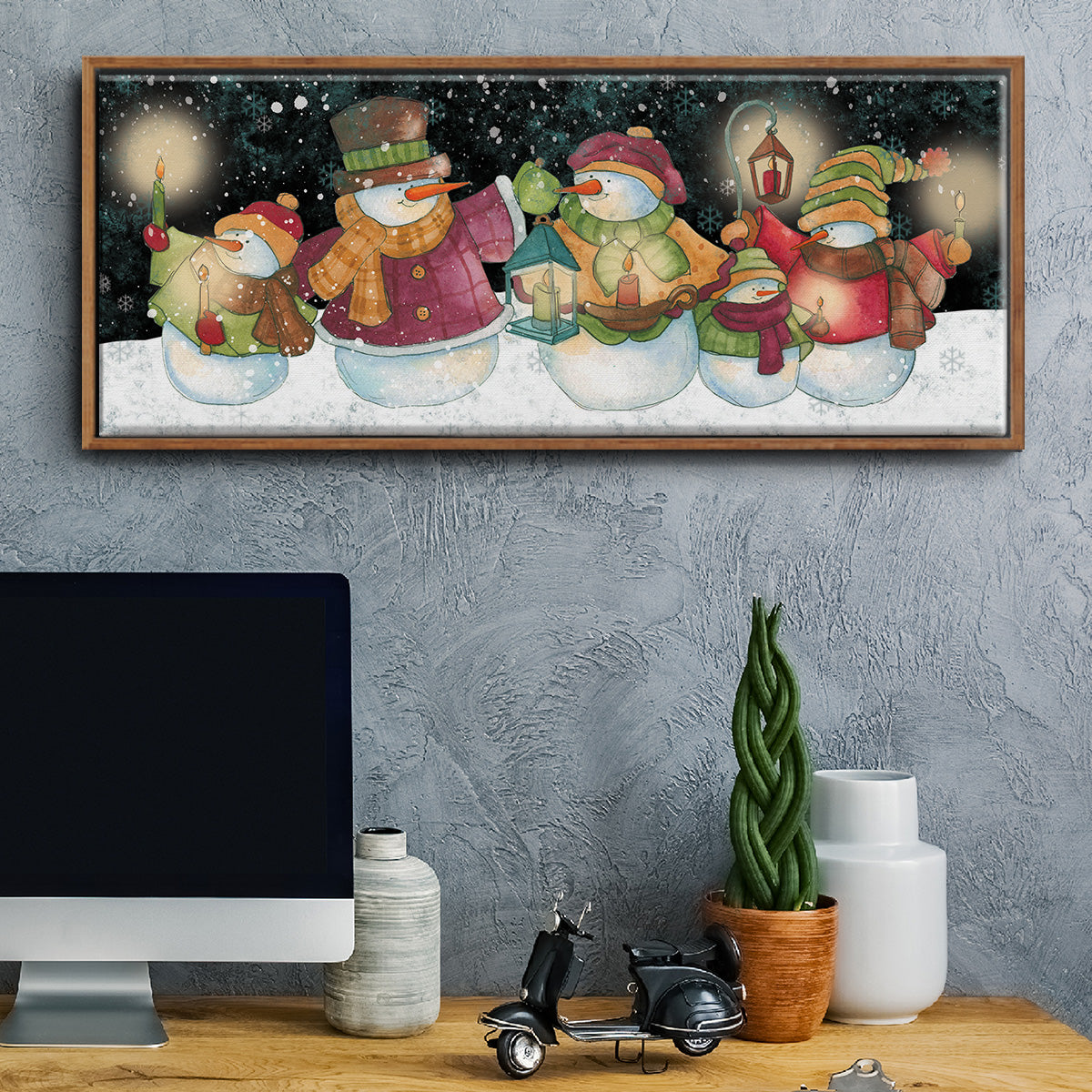 Christmas Lineup - Floater Framed Canvas Print