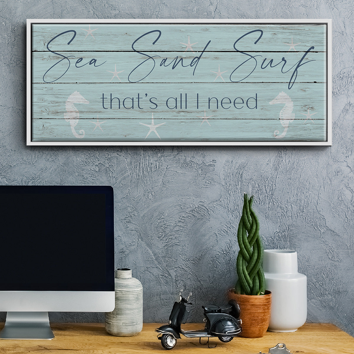 Sea, Sand, Surf - Floater Framed Canvas Print