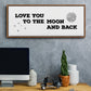 To the Moon and Back - Floater Framed Canvas Print