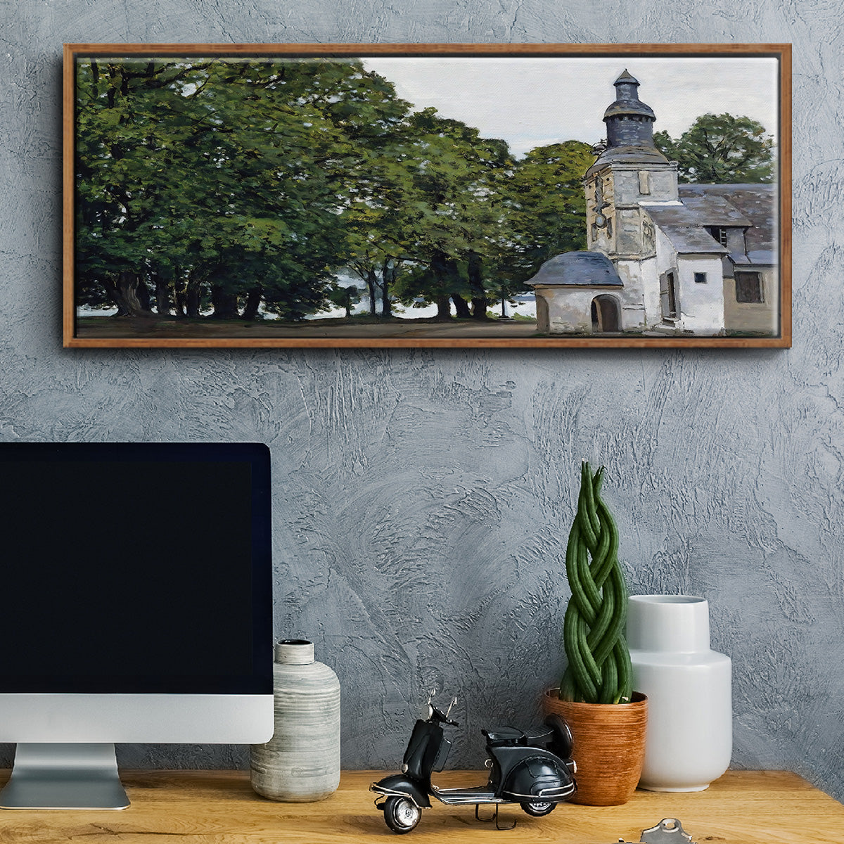 The Chapel Notre - Floater Framed Canvas Print