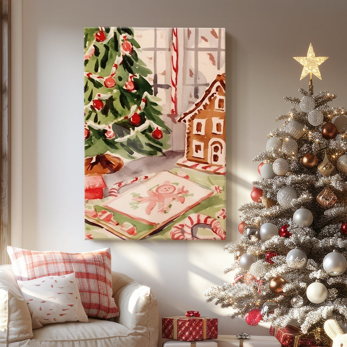 Golden Garland of Cottage - Canvas Art Print