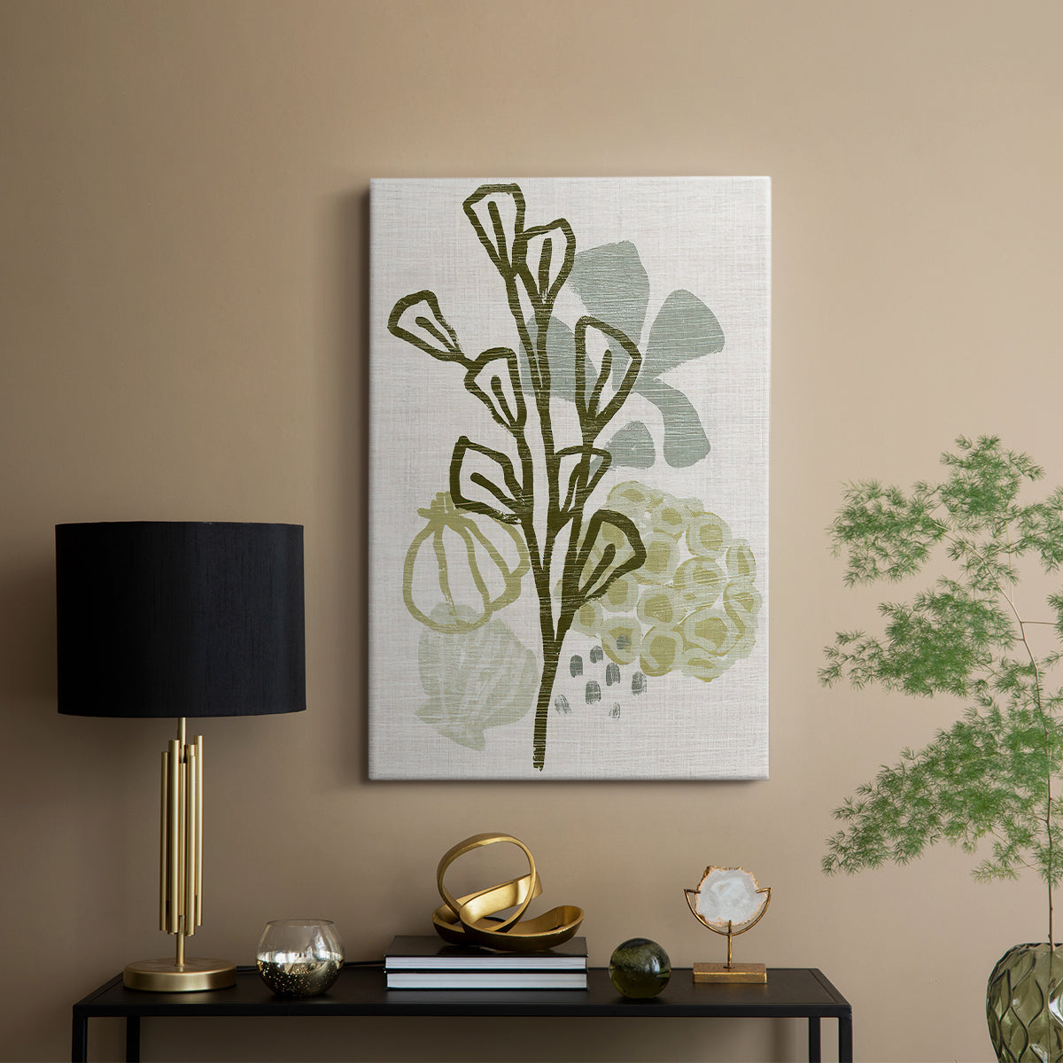 Coral Blockprint II - Canvas Art Print