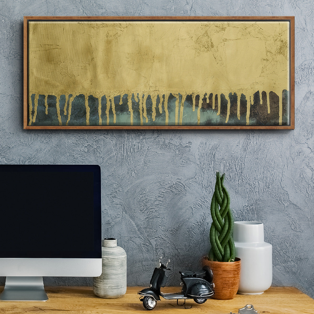 Aquafer II - Floater Framed Canvas Print