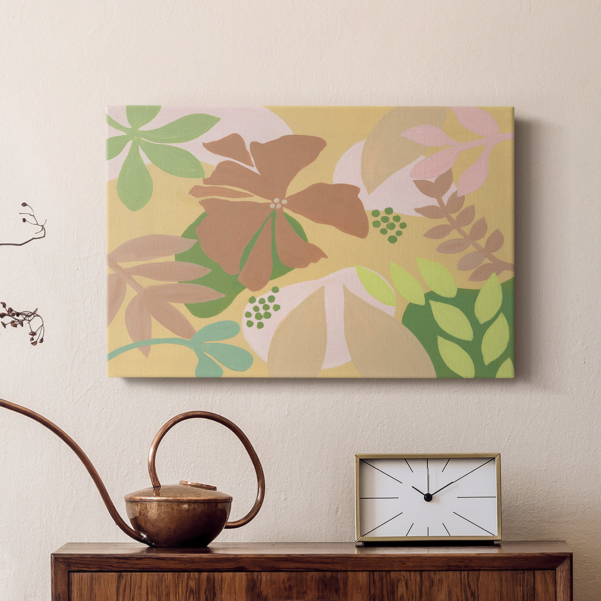 Neutral Blooms IV - Canvas Art Print