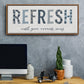Refresh - Floater Framed Canvas Print