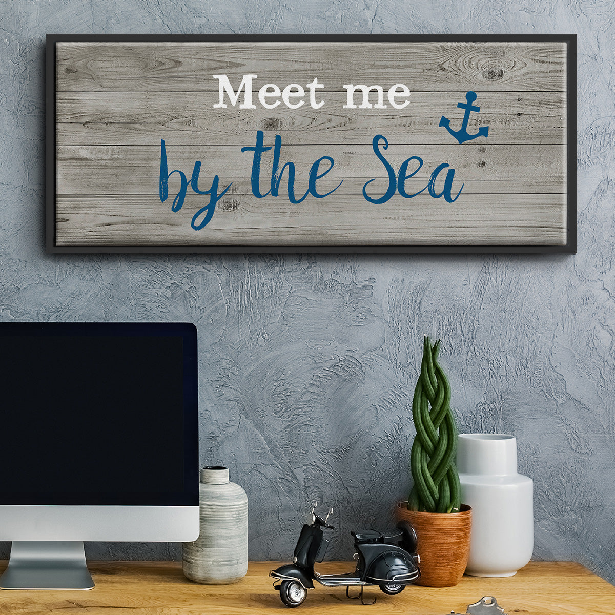 Meet Me - Floater Framed Canvas Print