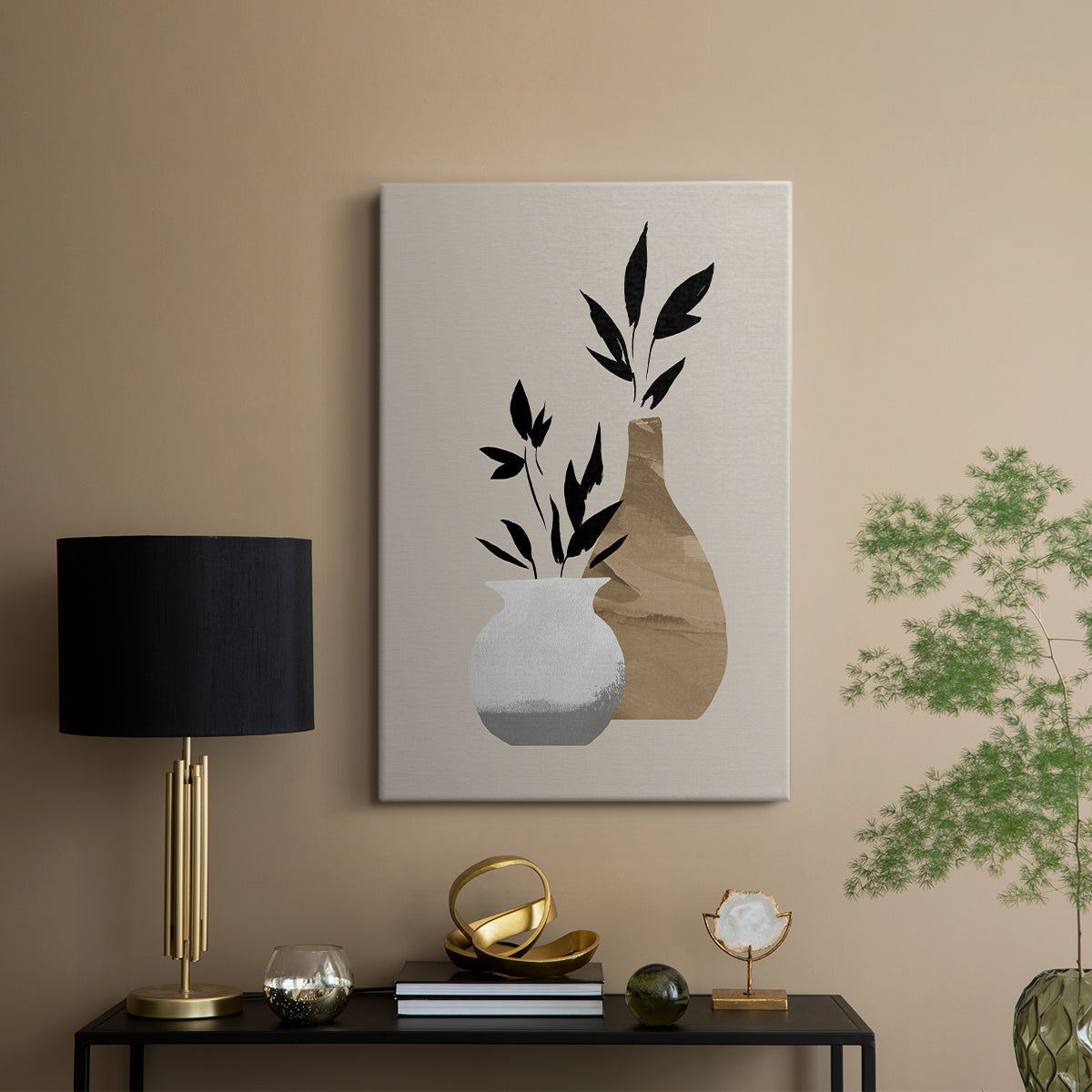 Simple Bud Vases I - Canvas Art Print